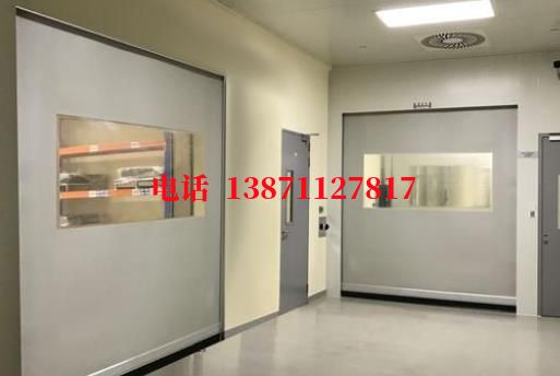 佛山PVC地磁式抗风保温洁净卷帘门